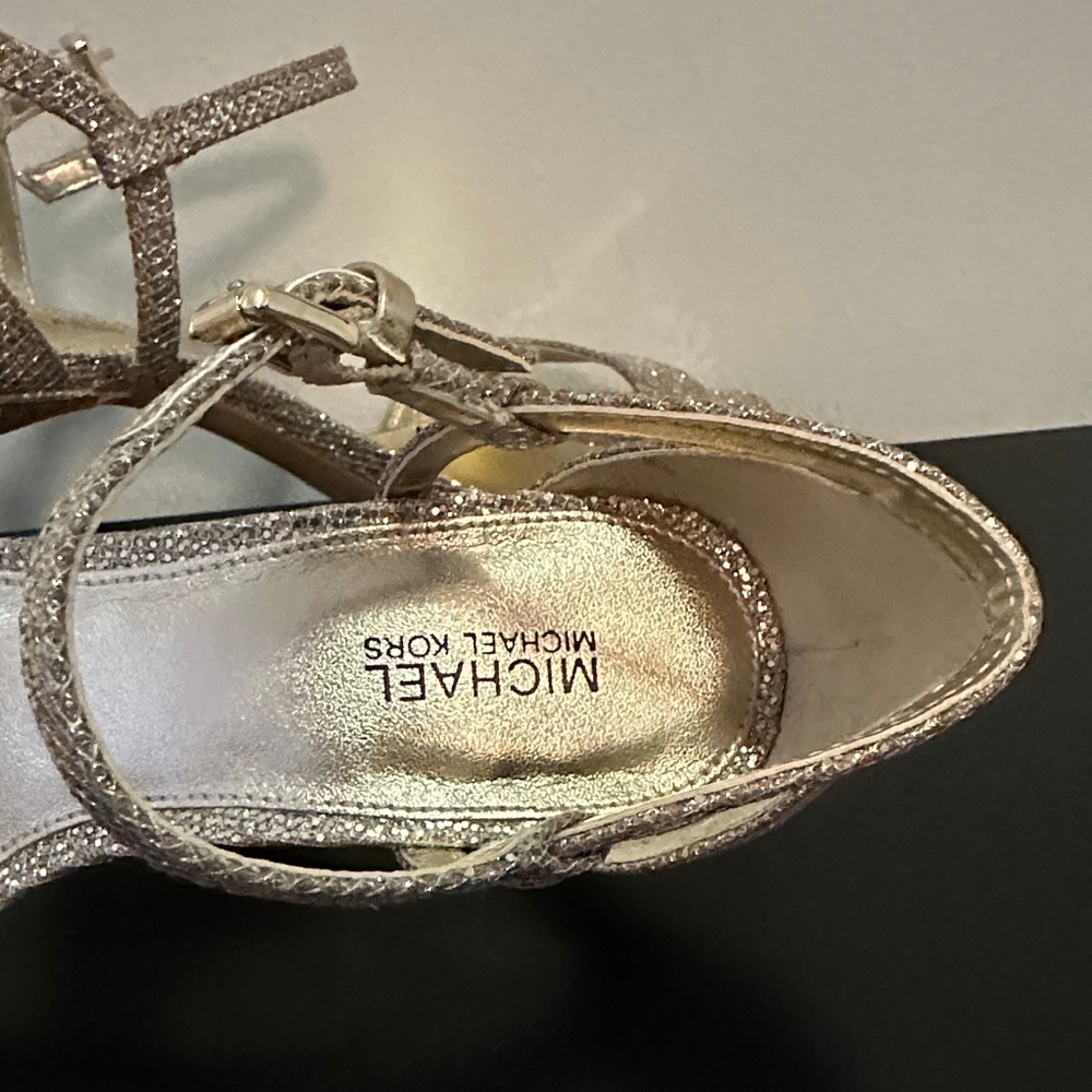 Michael Kors Glittering Silver Heels - Picture 5 of 7